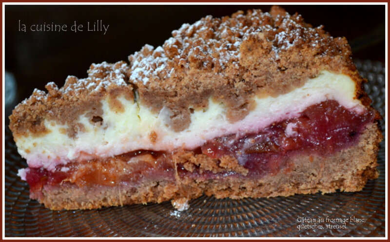 Gateau Au Fromage Blanc Quetsches Et Streusel La Cuisine De Lilly