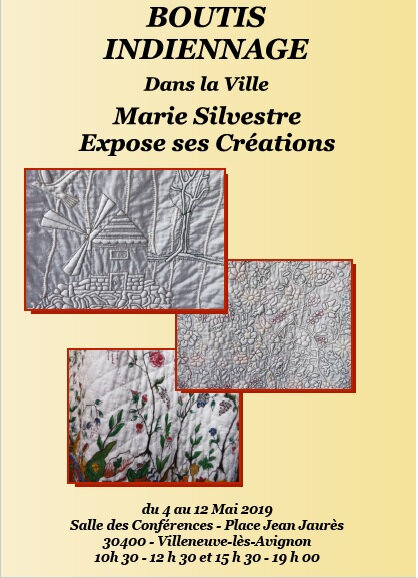 Marie Sysvestre Expo Boutis Villeneuve Lez Avignon Mai 2019