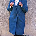 Manteau bleu de burda style