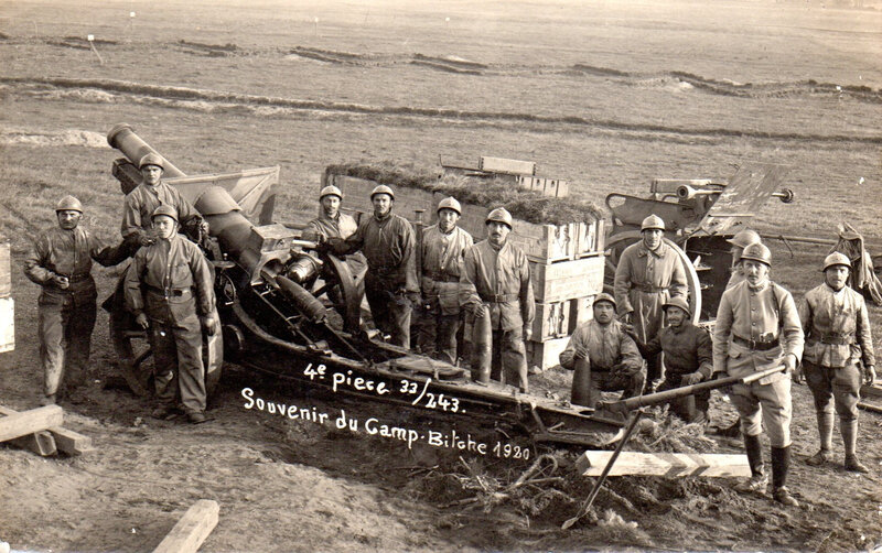 243e RAC, 4e pièce 33e batterie, Souvenir du camp de Bitche, novembre 1920