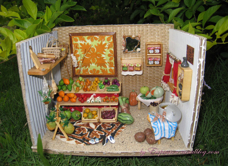 vitrine miniature - le marché tahitien - ManGo Passion