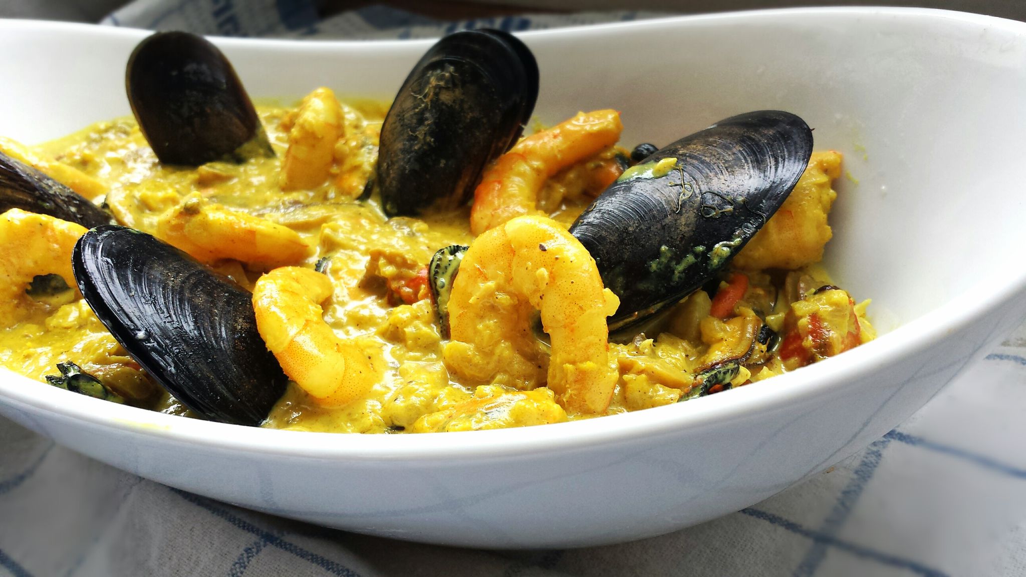Recette avec moules et crevettes