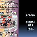 Slalom Pays de l'Ain 2014 - Podium/Remise des prix