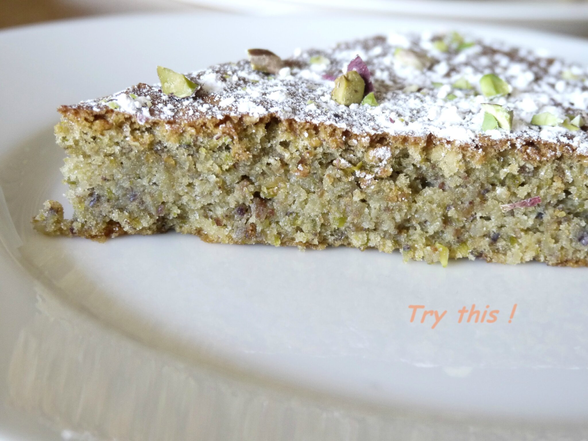 Gateau A La Pistache Et Au Pralin Sans Farine Try This