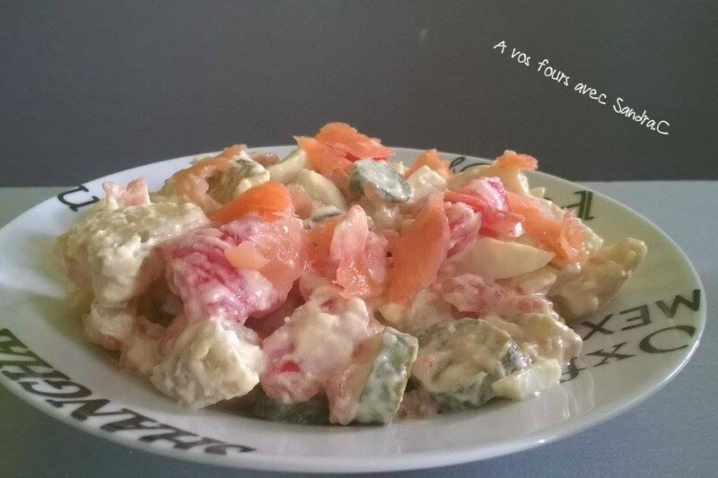 Salade piémontaise au saumon - A vos fours avec Sandra C