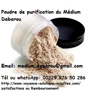 Poudre de purification du Médium Dabarou