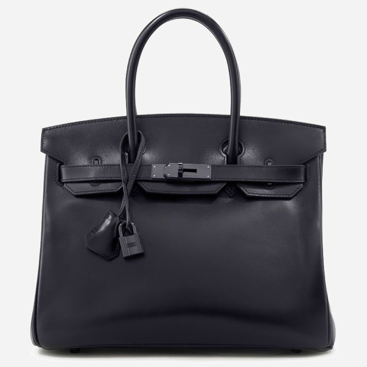 Hermès Limited Edition 30cm Black Calfbox So Black Birkin Bag, -  Alain.R.Truong