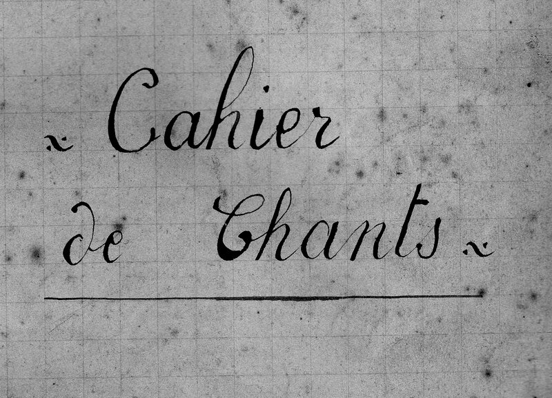 cahier de chants
