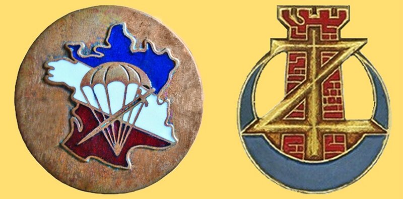 Insignes 1er Zouave et 1er Choc Parachutiste