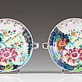 A pair of polychrome 