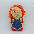 #crochet : #amigurumi chucky, personnage de base by celenaa