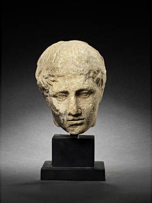A_Roman_marble_head_of_a_Polykleitan_youth