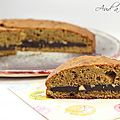 Quatre-quarts fourré au chocolat & aux amandes