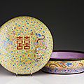 A large enamel box, china, late 18th-early 19th century