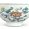 A doucai 'lotus' bowl, daoguang seal mark and period (1821-1850)