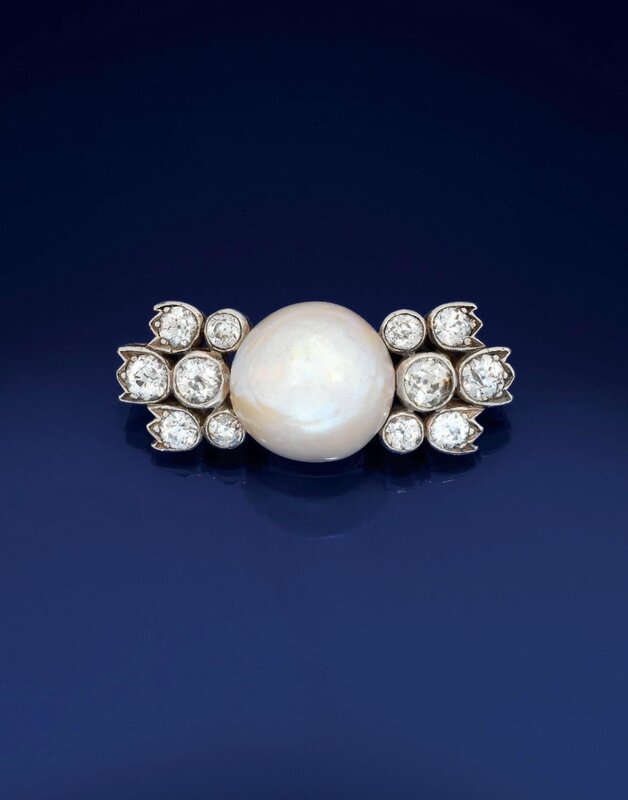 Sold at Auction: Gold, Cultured Pearl and Diamond Ballerina Brooch, Tiffany  & Co.