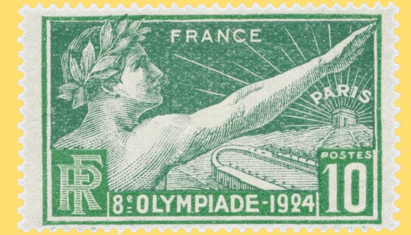 Timbre France 1924 serment Olympique