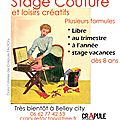  crapule factory vous propose dès septembre des cours de couture et de loisirs créatifs dès 8 ans à belley 01300