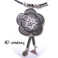 COLLIER FLEUR DOUBLE PARME