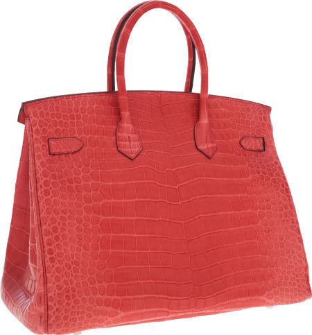 Hermes Birkin 35 Crocodile Matte Havane With Matte Palladium