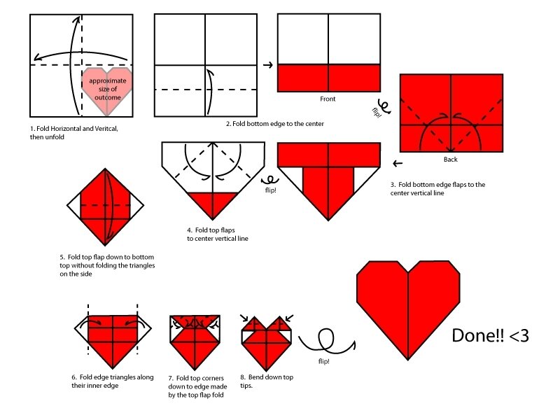 coeur en origami