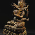 Sculpture of guhyasadhana avalokitesvara ming dynasty, xuande period