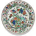 A large lobed famille verte dish, qing dynasty, kangxi period (1662-1722)