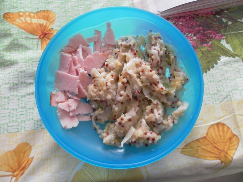 quinoa / fondue de poireaux / blanc de dinde Assistante Maternelle