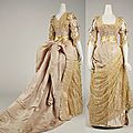Evening dress, by the house of worth, ca. 1887-1889