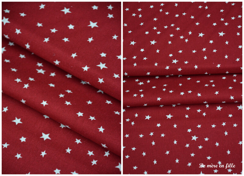 rouge étoiles blanches