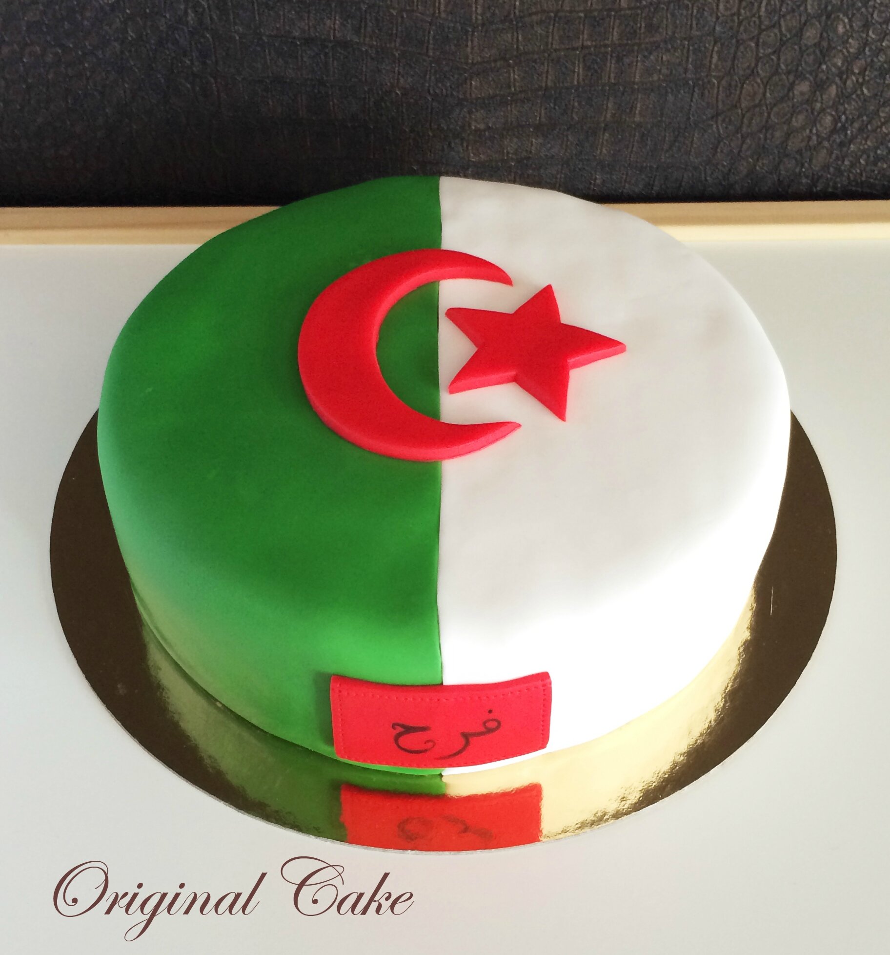 Gâteau drapeau Algérie - Original Cake
