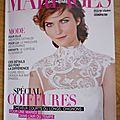 Sur le magazine mariages n° 272 - mars, avril, mai 2013...
