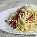 Spaghetti a la carbonara au pâté de dinde de nancy