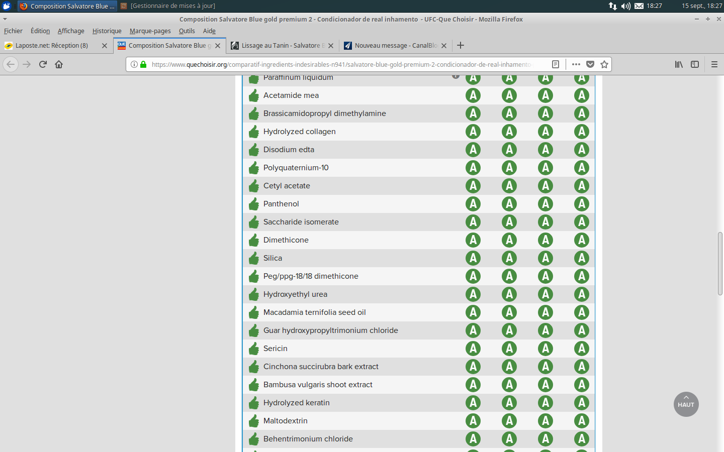 lissage tanin composition