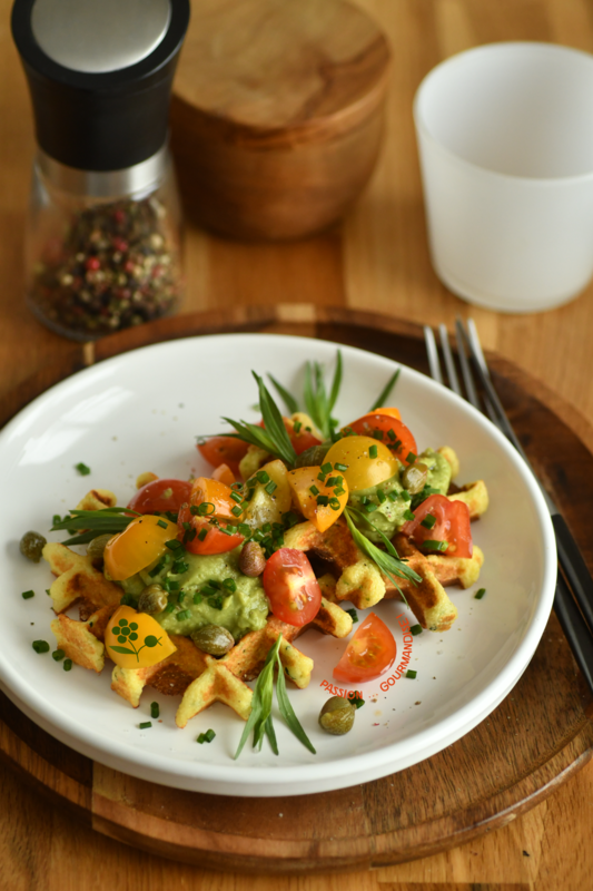 Gaufres à la courgette, guacamole & tomates cerises_1