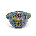 A fine cloisonné enamel bowl, ming dynasty, 16th century