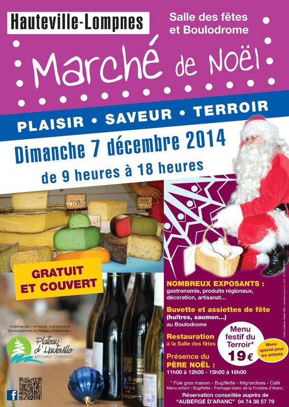 Affiche marché de Noël Hauteville lompnes