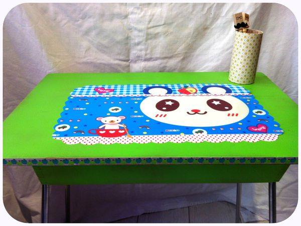 bureau vert détail