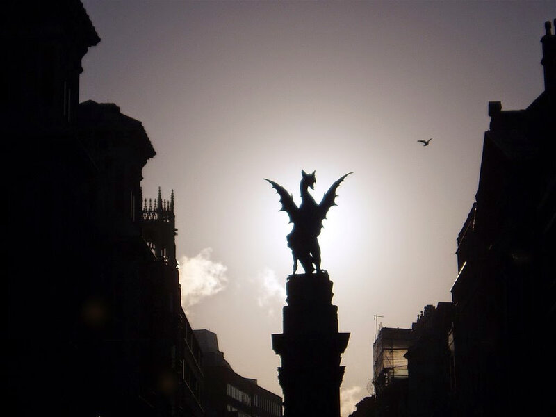 City of London -- Dragon Statue -- Reptilian