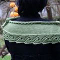 Scroll lace scarf.