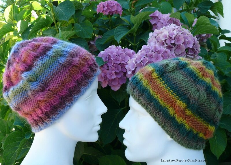Bonnet mixte à tricoter rapidement. Unisex beanie fastly knit.