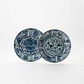 Two Kraak porcelain dishes, Wanli period (1573-1619)