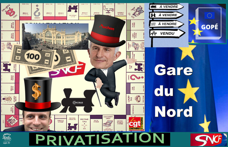 AFFICHE PRIVATISATION GARE DU NORD