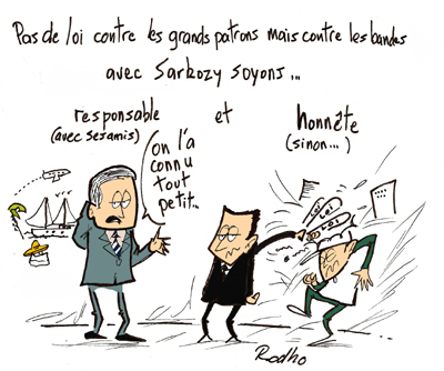 Loi Contre Les Bandes Sarkozy Et Respect Du Patron Rodho Dessin De Presse Illustration