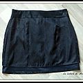 Jupe noire en simili-cuir