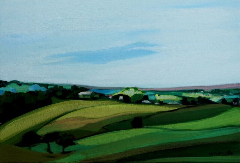 paysage 8792 - huile sur toile - 55 x 38 cm