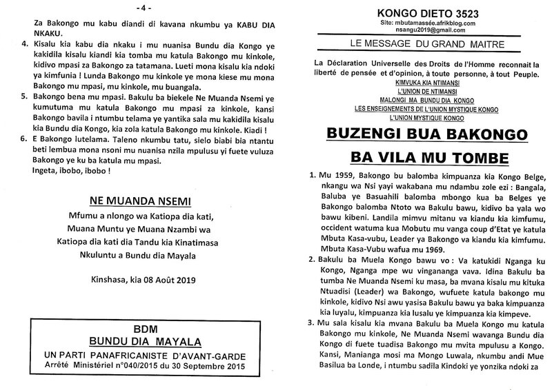 BUZENGI BUA BAKONGO BA VILA MU TOMBE a