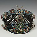 Headdress for a manchu court lady, made in china in the 19th century