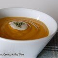 Velouté de courge musquée à la cardamome, sans gluten et sans lactose