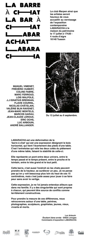 vernissage expo art contemporain Charente aquitaine 17 juillet 2020/ à 2100 nous.